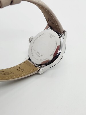 Tissot Womens T-Classic Dream Lady Silver/Beige Leather Band 28mm