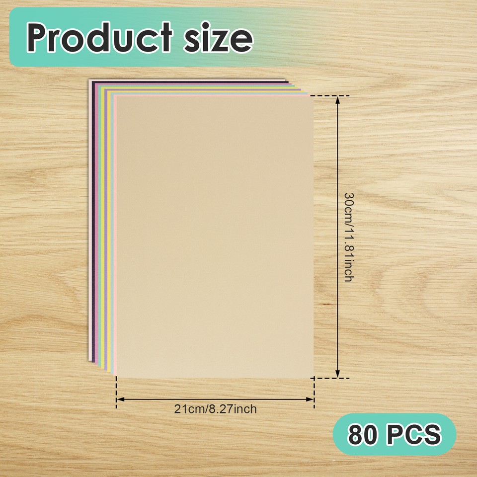 80 Sheets Origami Paper 250GSM Double Sided Folding Papers Thickened A4