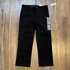 Old Navy Boys Pants Size 5 Straight Chino Built-in-Flex Black Reinforced Knees