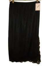 Ventura Plus Nylon Half Slip 29" Long - Size 5X BLACK Side Slit -  7746 NWT