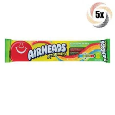 5x Packs Airheads Xtremes Rainbow Berry Sweet & Sour Candy Ropes - 2oz