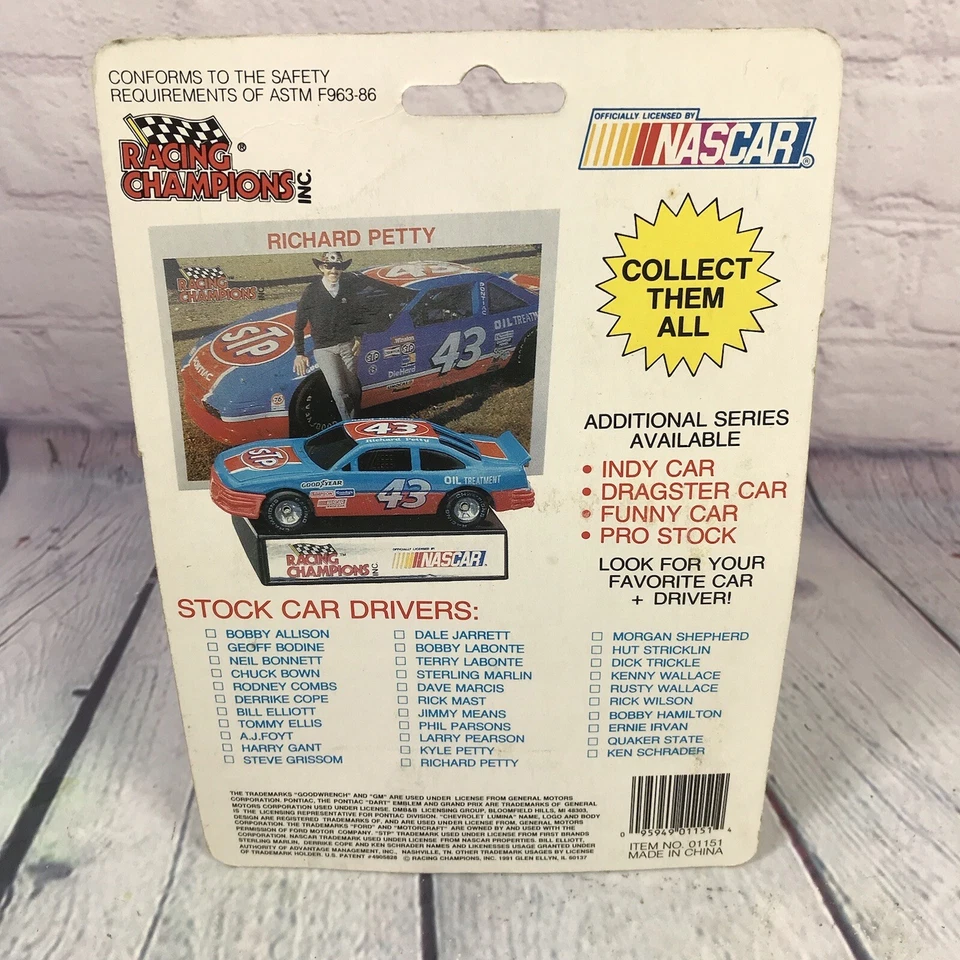 1991 Racing Champions Nascar 1:64 Diecast Car Rusty Wallace #2 Pontiac Vintage - Image 3 of 4