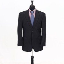 Jos. A. Bank 41R Gray Sport Coat Blazer Jacket Solid 2B Wool