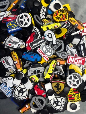 Clog Schuh Charms Zubehör Konvolut 8 Stck. keine Wiederholungen Autos Motorsport Fahrräder