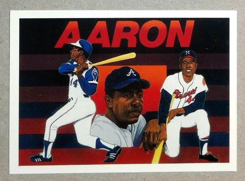 1991 Upper Deck Baseball Heroes Checklist Hank Aaron #27 of 27 Braves Brewers