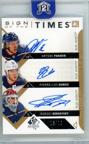 2018-19 SP Authentic Artemi Panarin Dubois Sergei Bobrovsky Sign Of The Times/15