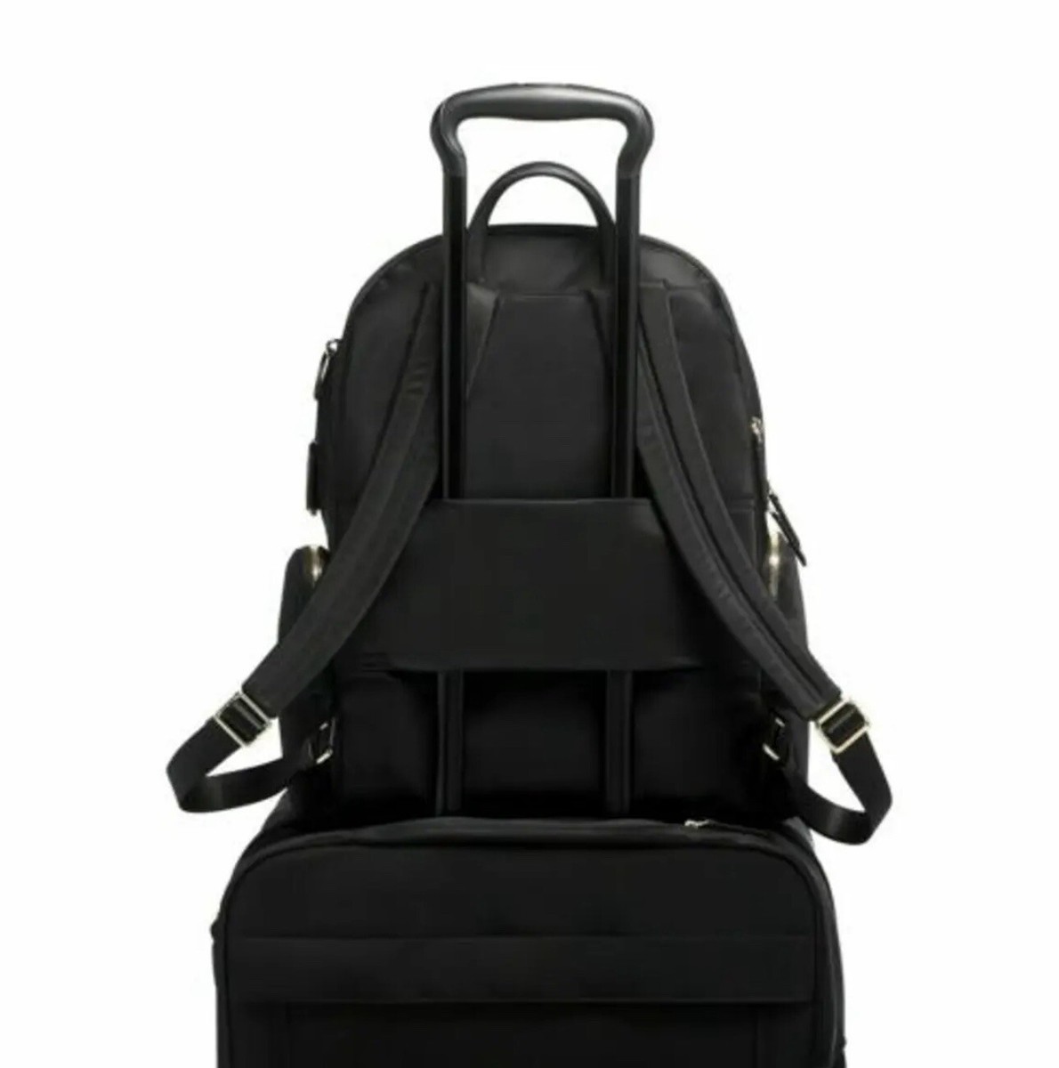 Tumi Voyageur Carson Backpack Black/Gold Hardware | eBay