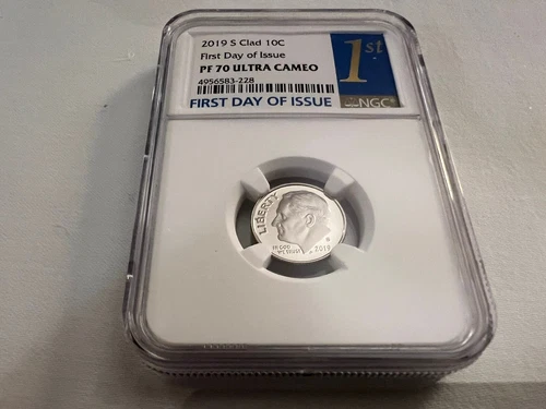 2019-S CLAD ROOSEVELT DIME F.D.O.I. NGC PF70 ULTRA CAMEO "TOP POP"