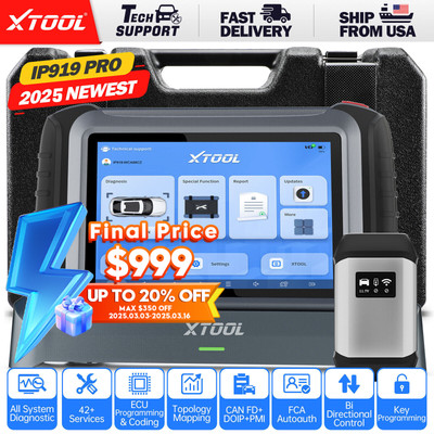 2025 XTOOL IP919 PRO FCA AutoAuth Full System Auto Scanner E/CU Programming Tool