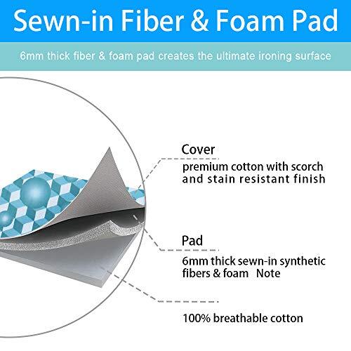 ExtraWide Ironing Board Cover and Pad Replacement with 18" X 49" Berry