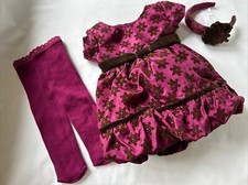 American Girl Bitty Baby Retired 2011 Sweet Snowflake Dress Tights Headband