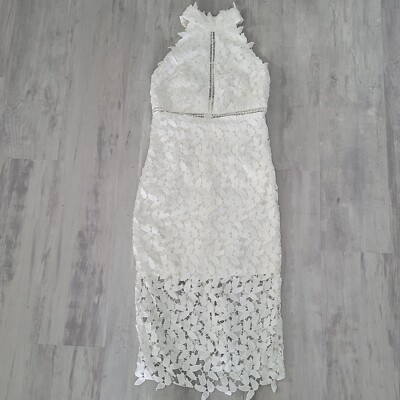 Bardot Dress Womens Size XS 4 White Lace Cocktail Hi Neck Sleeveless | eBay Bardot Dress Womens Size XS 4 White Lace Cocktail Hi Neck Sleeveless | eBay