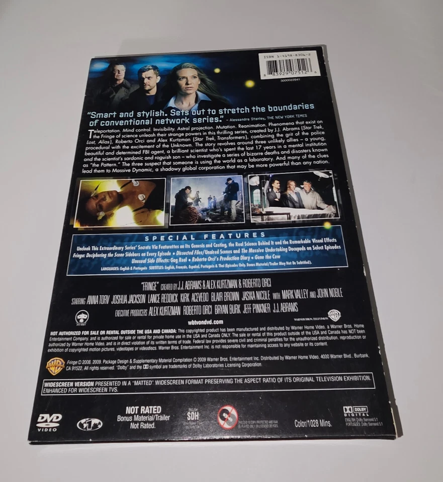 Fringe Complete Series DVD Set Seasons 1-3, First Second Third, Slip Cover - Image 4 of 4