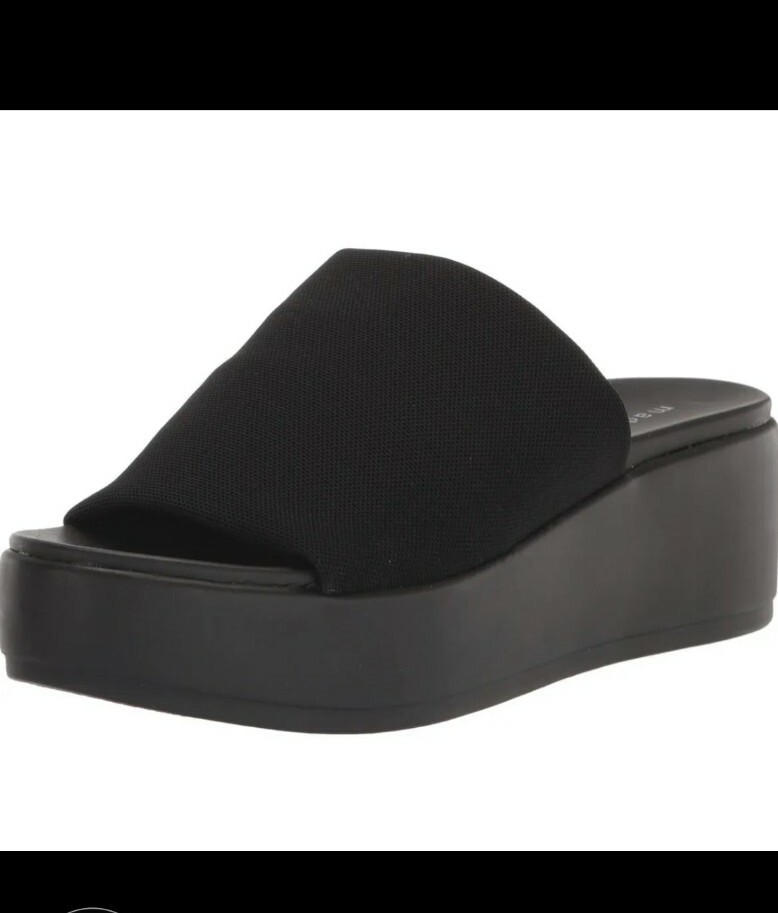 Madden Girl Women's Shelbie Wedge Platform SlipOn Sandals Black Size 8