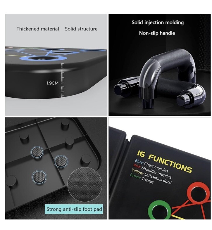 Push up Board Multi-Function Pushup Bars Handles Portable Foldable Workout