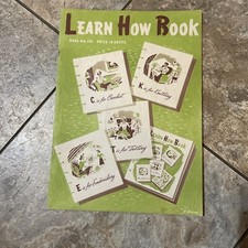 VINTAGE LEARN HOW BOOK CROCHET KNITTING TATTING EMBROIDERY 1941