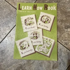 VINTAGE  LEARN HOW BOOK CROCHET KNITTING TATTING EMBROIDERY 1941