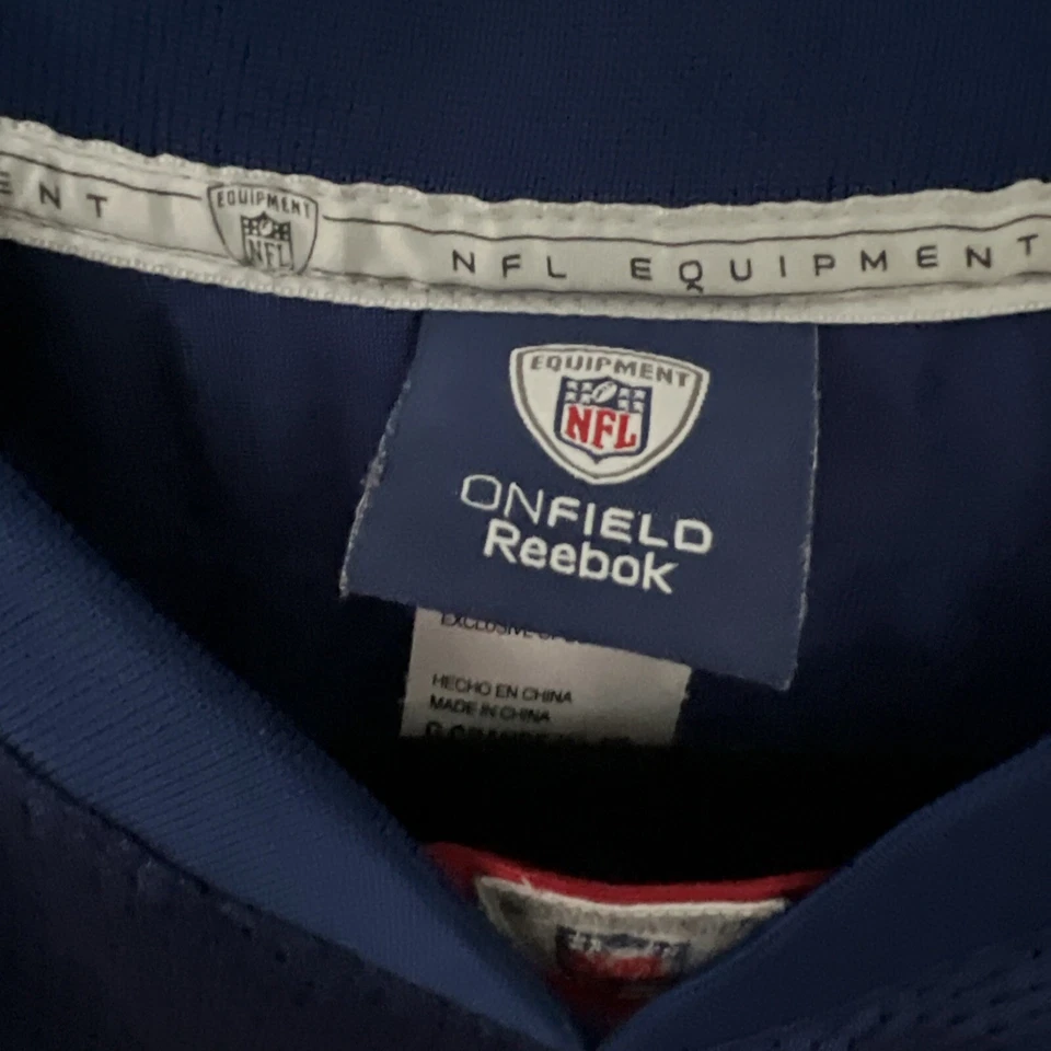 VINTAGE New York Giants Jersey BOYS LARGE 14-16 Eli ManningReebok Blue On Field - Image 2 of 4