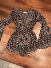Abercrombie & Fitch Woman’s S Romper Jumper Shorts Dress Long Sleeve Boho Light — photo 6