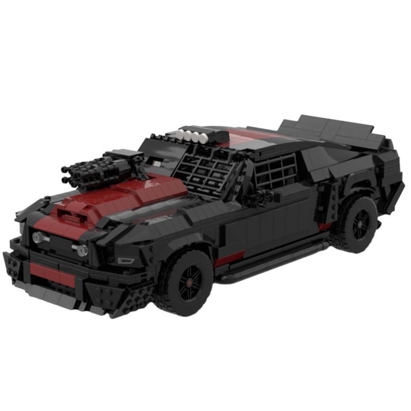 ZITIANYOUBUILD Car with Supercharged V8 Engine Details 1552 Pieces Building Toys