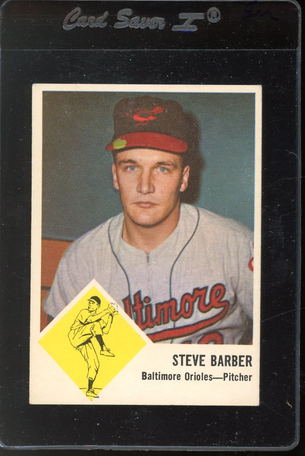 1963 Fleer Baseball Steve Barber #1 Orioles Pack Fresh