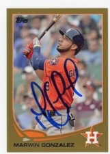 SIGNED BASEBALL CARD AUTO TOPPS 2013 MARWIN GONZALEZ HOUSTON ASTROS #US243 /2013