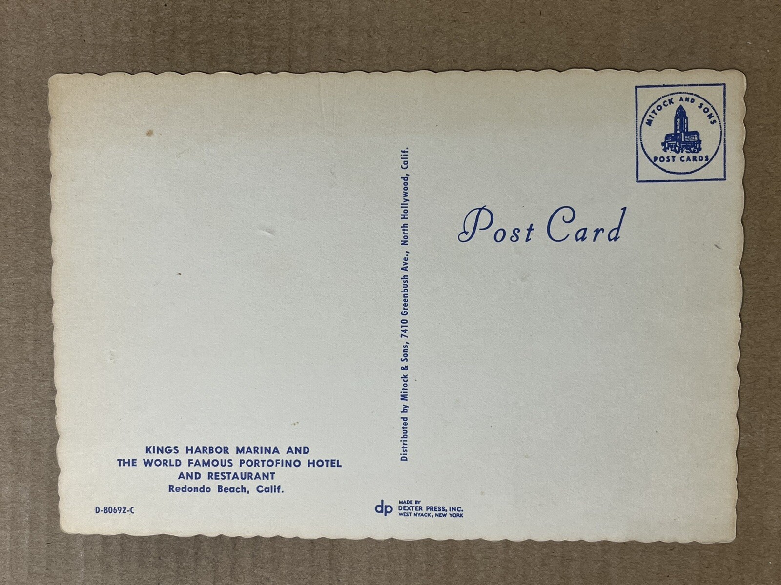 Postcard Redondo Beach CA California King Harbor Marina Boats Vintage