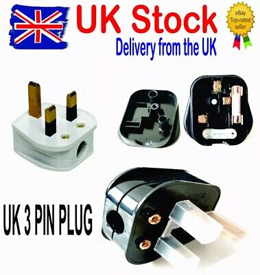 UK 13A Plug Top Mains 13 AMP Black 3 Pin High quality electrical fitting
