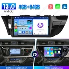 For Toyota Corolla 2014-2016 Apple CarPlay GPS Android 13 Car Stereo Radio 4+64G