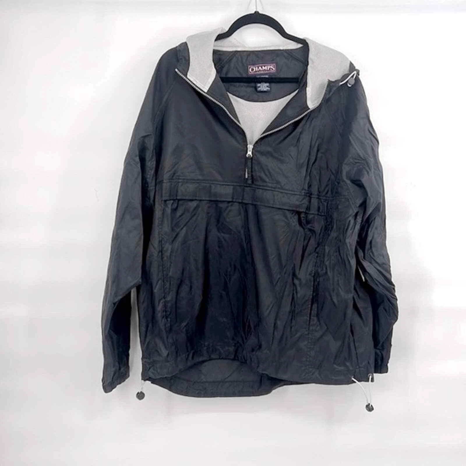 Champs men’s black windbreaker size large