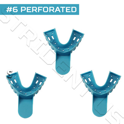 Dental Plastic Autoclavable Impression Trays - Lower Small LS #6, 12 Per Bag