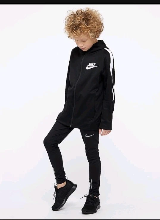 Nike Boys Girls Unisex Power Full length  Tights Black Football Sports 12 -13yrs - Image 2 of 4