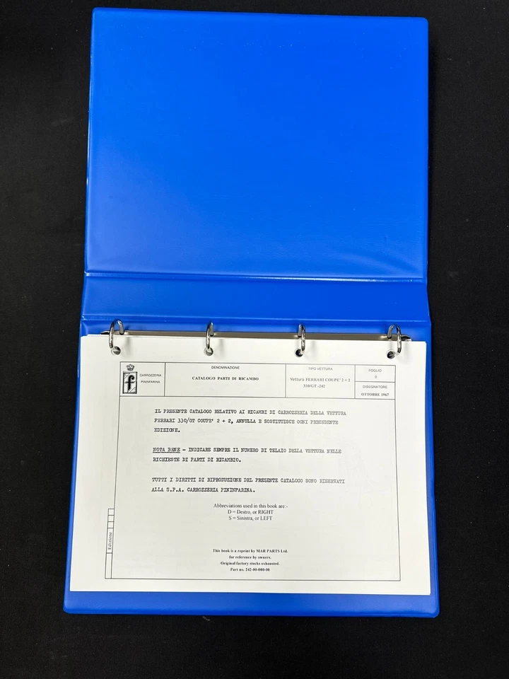 Catálogo de repuestos Ferrari 330 GT 2+2 1964-1967 - MarParts Foto 2 de 4