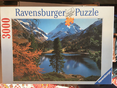 Ravensburger Puzzle 3000 Teile - ''Schweizer Bergsee'' 1992  ''Swiss mountain lake''