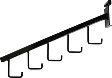 24 Black J-Hooks Waterfall Faceout Grid Wire Slat Gridwall Purse Handbags J Hook