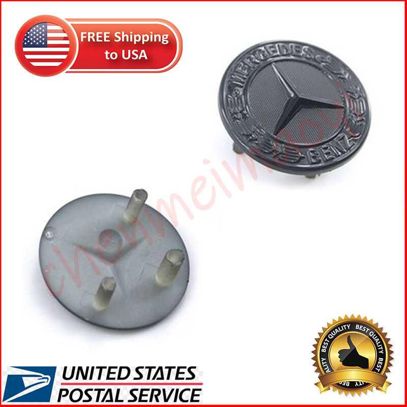 AMG MERCEDES BENZ GLOSS BLACK GRILLE BADGE EMBLEM W211 W221 E320 E350 S550