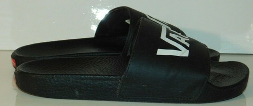VAN'S La Costa Black Logo Spellout Slides Sandals Black Unisex YOUTH sz 5 UK 4 - Picture 3 of 6