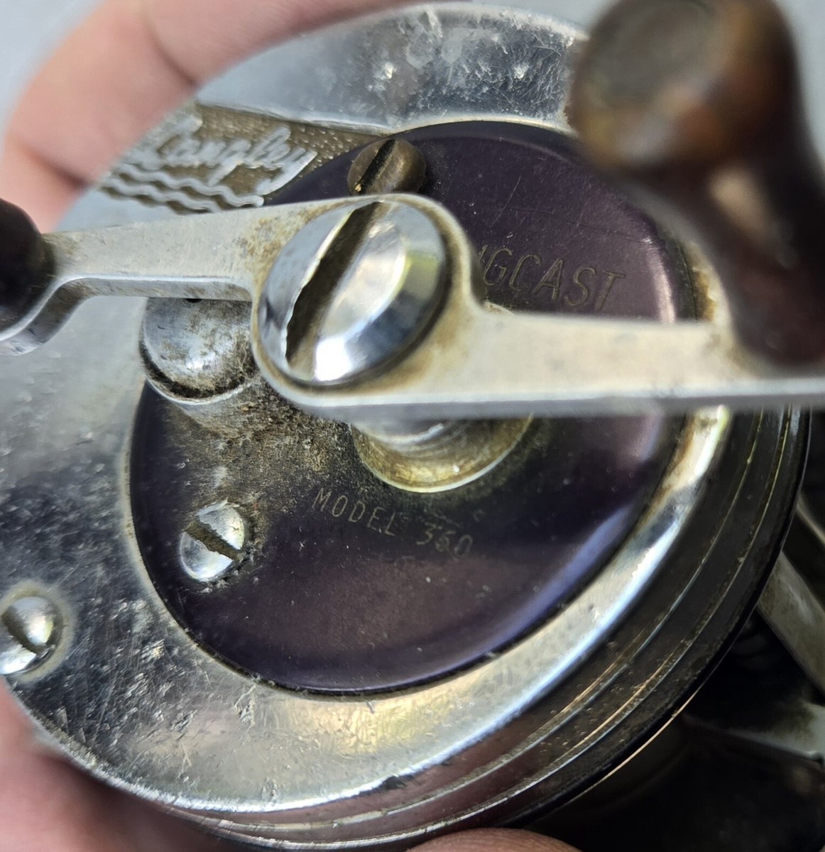 Old Vintage Langley Plug Cast Model 360 Fishing Reel