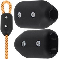 2pcs Reusable Rope Clamps 3/8 Inch Plastic Nylon Rope Connector Clamp Black W...