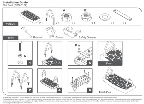 JUEGO DE COLUMPIOS ASIENTO PLANO ROJO parque infantil accesorio de servicio pesado niño 0127 - Imagen 10 de 12