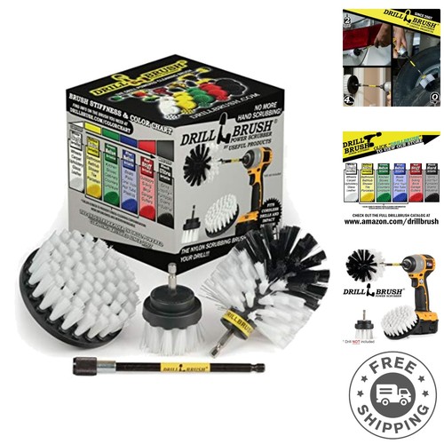 Drill Brush Car Washing and Detailing Power Brush Kit with Long- Removable Ex...