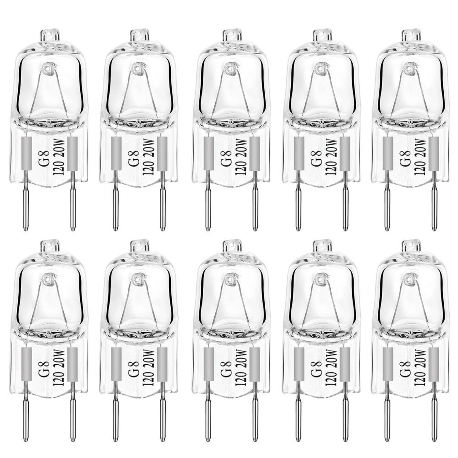 20watt 120volt Dimmable Halogen Light Bulb G8 Base Bi-pin Shor...