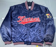 Vintage Kansas Jayhawks Jacket Mens Large Blu...