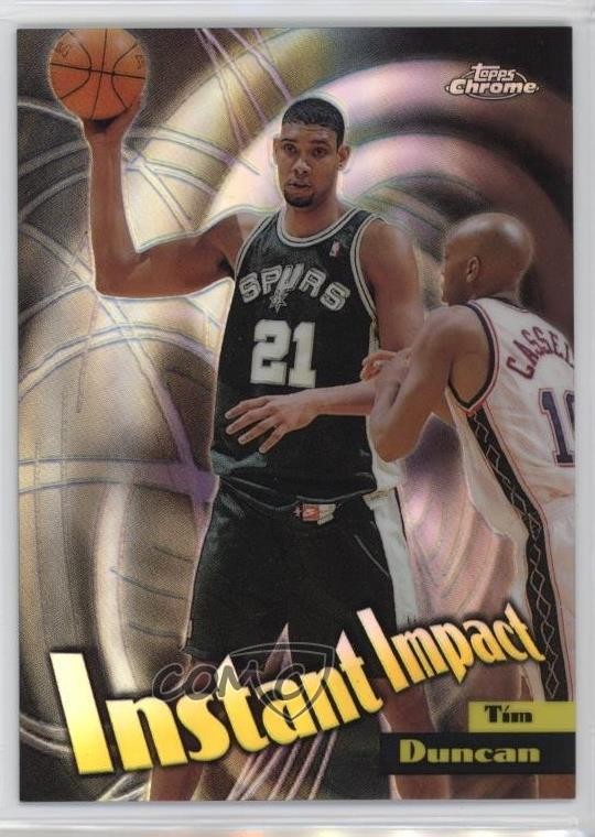 1998-99 Topps Chrome Instant Impact Refractor Tim Duncan #I1 HOF 1oa6