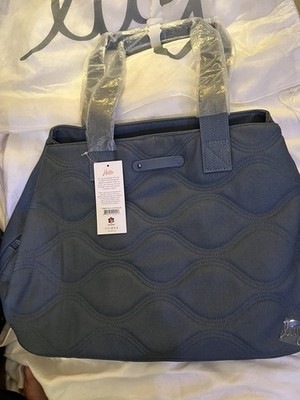 Lug Tempo Matte Luxe VL Travel Tote 3-Compartment Bag Slate Blue NWT NEW PRICE!