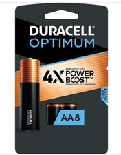 Duracell Coppertop AA Batteries with Power Boost Ingredients, 8 Count Pack NEW