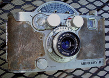 Vintage Mercury II Model CX Camera 35mm Tricor Lens-Not Tested DISPLAY/REPAIR