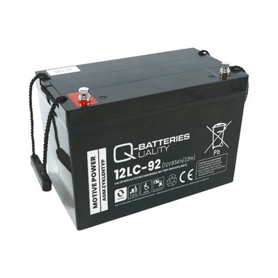 Q-Batteries 12LC-92 / 12V - 93Ah Blei Akku Zyklentyp AGM - Deep Cycle VRLA