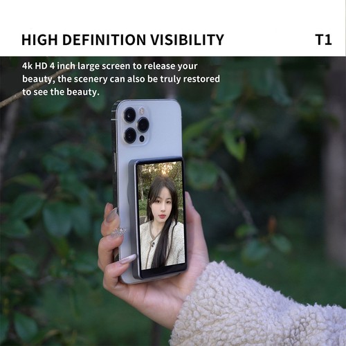 Magnetic Selfie Monitor Screen Wireless Phone Camera Screen Rear Camera Monitor - Picture 3 of 16