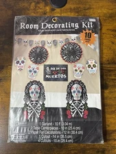 Day Of The Dead Scene Setter Room Decorating Kit Halloween Party Backdrop
